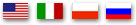 United States, Italian, Polish, Russian Flags